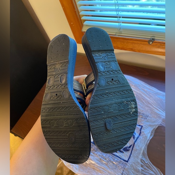 Grendha Blue Sandals Metallic Detailing US7 - Picture 7 of 7